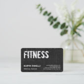 Creative Retro Black Grey Dynamic Personal Trainer Visitekaartje (Staand voorkant)