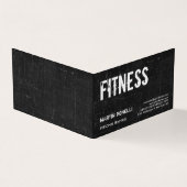 Creative Retro Black Grey Dynamic Personal Trainer Visitekaartjes (Buitenkant)