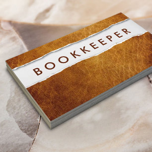 Creative Ripped Paper Bookkeeper Visitekaartje