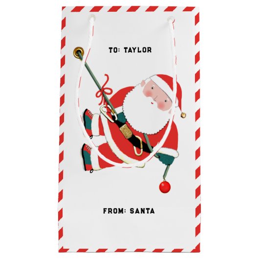 Creative Rock klimt met kerstcadeau Klein Cadeauzakje (Voorkant)