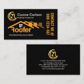 Creative Roofer Rooftop Building Builder Visitekaartje (Voorkant / Achterkant)