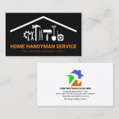 Creative Rooftop Handyman Tools Building Visitekaartje (Voorkant / Achterkant)