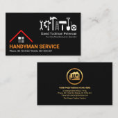 Creative Rooftop Handyman Tools Home Renovation Visitekaartje (Voorkant / Achterkant)