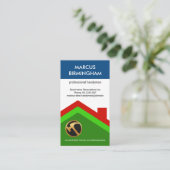 Creative Rooftop Layers Construction Handyman Visitekaartje (Staand voorkant)