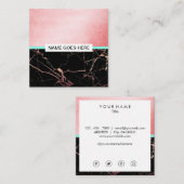 Creative Roos Gold Marble Square Visitekaartje (Voorkant / Achterkant)