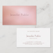 Creative Roos Gold Modern Professional Platform Visitekaartje (Voorkant / Achterkant)