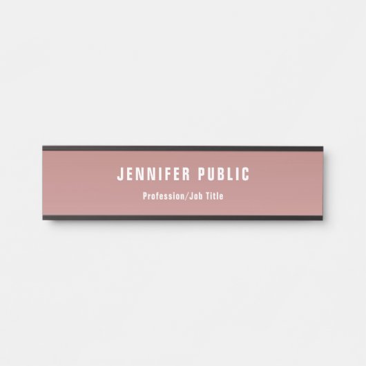 Creative Roos Gold Modern Sjabloon Elegant Deurbordje (Voorkant)