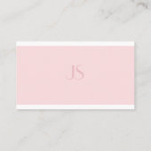 Creative roze monogram stijlvol design Professiona Visitekaartje (Achterkant)