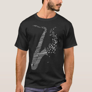 Creative Saxophone Art White T-shirt
