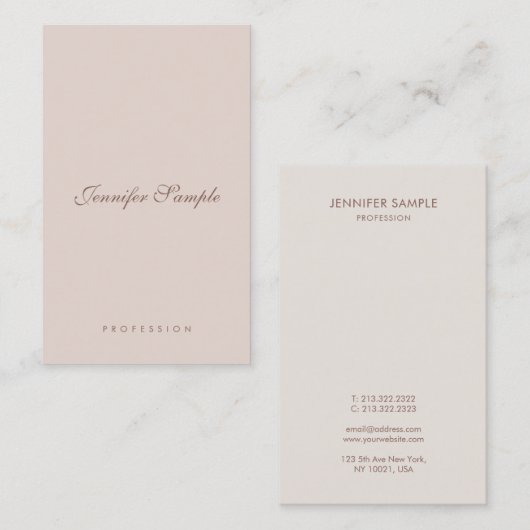 Creative Script Modern Professional Clean Sjabloon Visitekaartje (Voorkant / Achterkant)