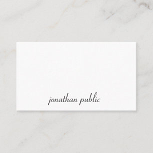 Creative Script Text Simple Modern Professional Visitekaartje