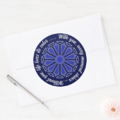 Creative simple colour flower gift mom dad sister  ronde sticker (Envelop)