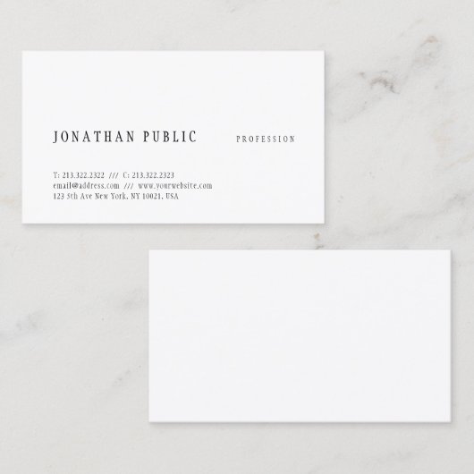 Creative Simple Design Elegant Sjabloon Moderne Visitekaartje (Voorkant / Achterkant)