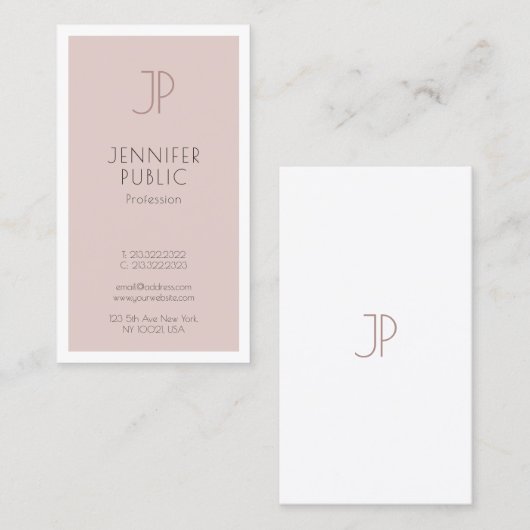 Creative Simple Design Trendy Artistic Plain Luxe Visitekaartje (Voorkant / Achterkant)