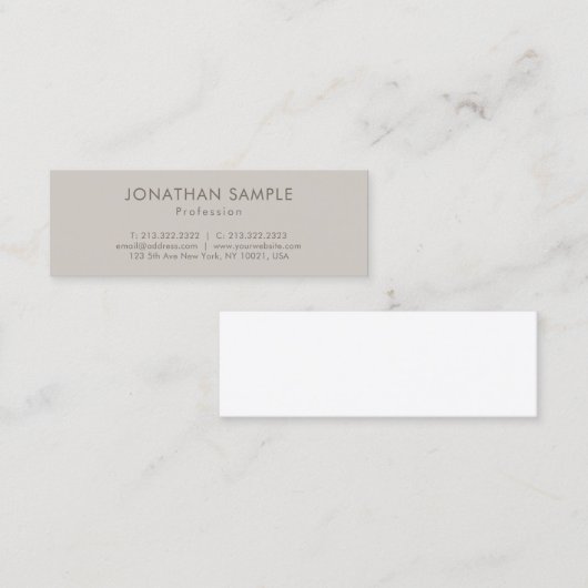 Creative Simple Graphic Modern Plain Luxury Trendy Mini Visitekaartje (Voorkant / Achterkant)