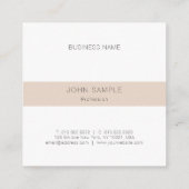 Creative Simple Modern Monogramed Professional Vierkante Visitekaartje (Achterkant)