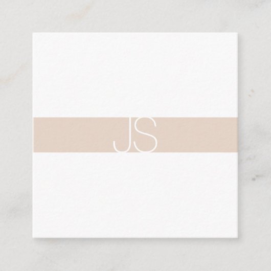 Creative Simple Modern Monogramed Professional Vierkante Visitekaartje (Voorkant)