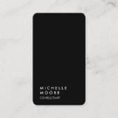 Creative Simple Plain Black Grey Trendy Consultant Visitekaartje (Voorkant)