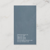 Creative Simple Plain Blue Grey Trendy Consultant Visitekaartje (Achterkant)