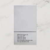 Creative Simple Plain Silver Grey Trend Consultant Visitekaartje (Achterkant)