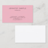 Creative Simple Professional Modern Elegant Roze Visitekaartje (Voorkant / Achterkant)