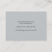 Creative Simple Red Gray Plain Uniform Visitekaartje (Achterkant)