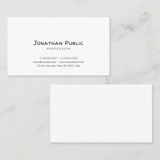 Creative Simple Sjabloon Handgeschreven Script Mod Visitekaartje (Voorkant / Achterkant)