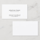 Creative Simple White Plain Modern Elegant Trendy Visitekaartje (Voorkant / Achterkant)