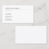 Creative Simple White Plain Modern Ingeavanceerd Visitekaartje (Voorkant / Achterkant)