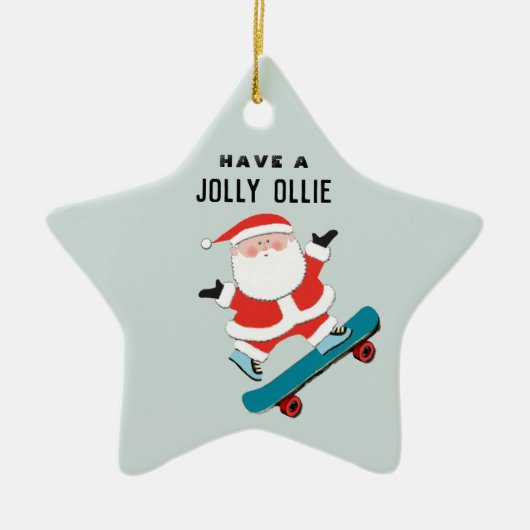 Creative skateboarding-cadeau keramisch ornament (Voorkant)