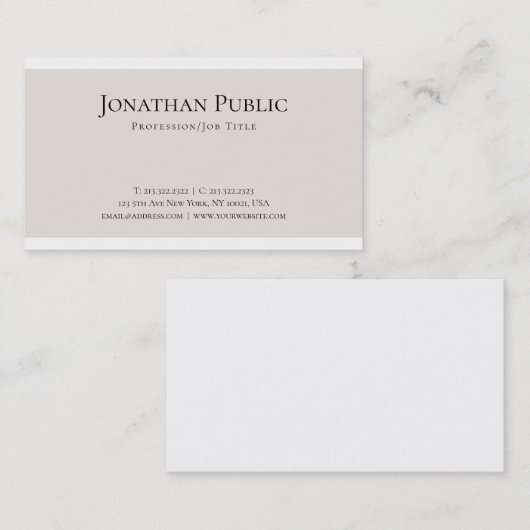 Creative Slank Design Professional Luxe Moderne Visitekaartje (Voorkant / Achterkant)