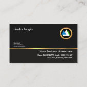 Creative Steel Structure Silhouette Engineering Visitekaartje (Achterkant)