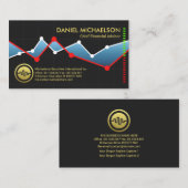 Creative Stock Share Graph Financial Money Market  Visitekaartje (Voorkant / Achterkant)