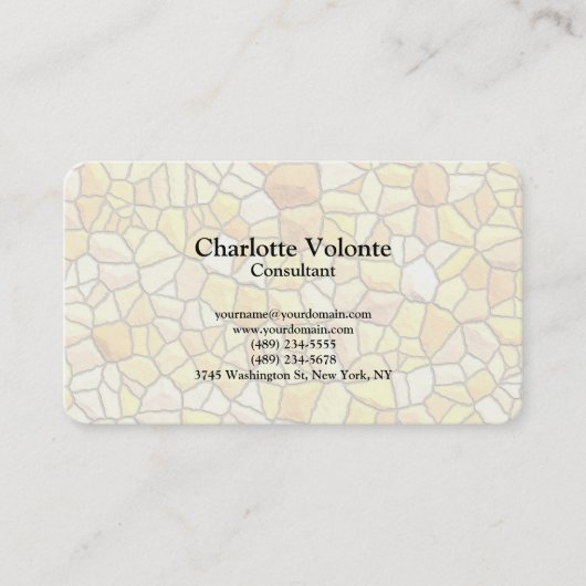 Creative Stone Wall Pattern Trendy Plain Stijlvol Visitekaartje (Voorkant)