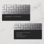 Creative Style Rectangle Patroon Grey Professional Visitekaartje (Voorkant / Achterkant)