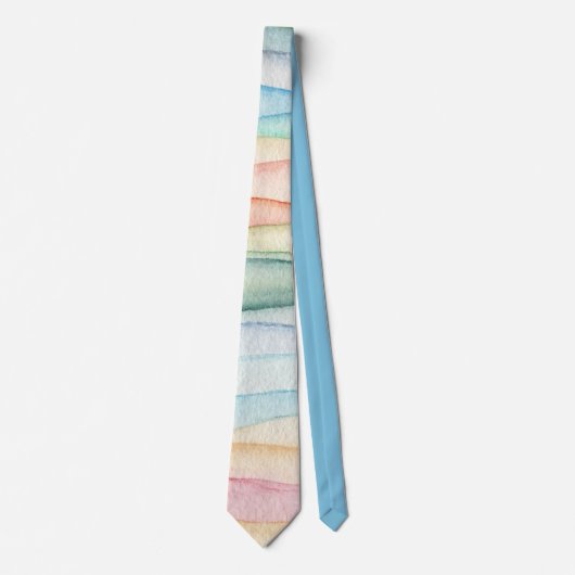Creative Stylish Pastel Waterverf Pattern-Mannen Stropdas (Voorkant)