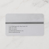 Creative Stylish Plain Silver Grey Professional Visitekaartje (Achterkant)