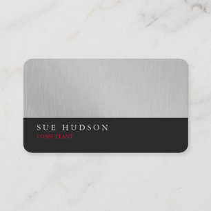 Creative Stylish Silver Dark Grey Professional Visitekaartje