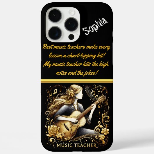 Creative Teacher deelt muziektalent Case-Mate iPhone Case (Achterkant)