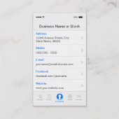 Creative Tennis Coach Tennis Trainer Visitekaartje (Achterkant)