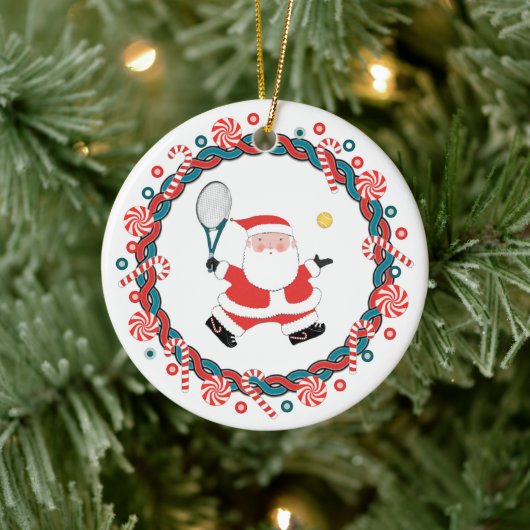 Creative Tennis Holiday Gift Keramisch Ornament (Boom)