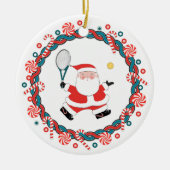 Creative Tennis Holiday Gift Keramisch Ornament (Voorkant)
