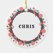 Creative Tennis Holiday Gift Keramisch Ornament (Achterkant)