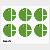 Creative Tennis Ronde Sticker (Vel)