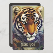 Creative Tiger Carte de remerciements (Devant / Derrière)
