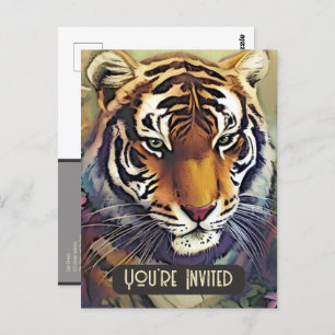 Creative Tiger Invitation Briefkaart met QR-code