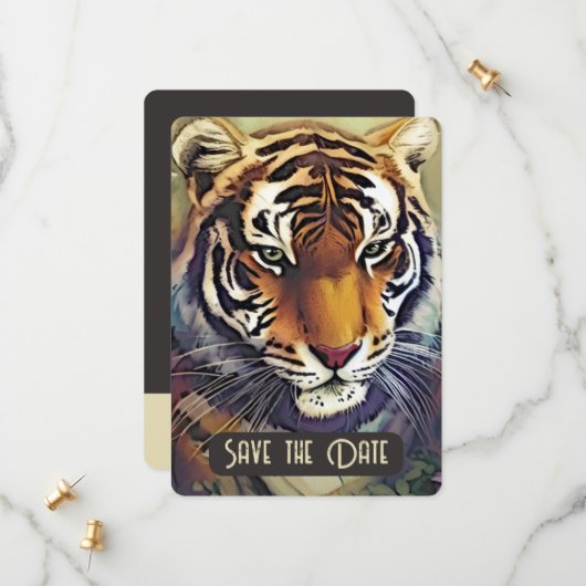 Creative Tiger Sla de datum Nodig QR Code Kaart ui (Voorkant / Achterkant in situ)