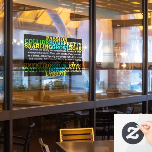 Creative Transformation Window Cling Raamsticker (Restaurant Raam)