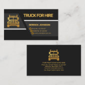 Creative Trapezium Layers Truck Logistics Driver Visitekaartje (Voorkant / Achterkant)