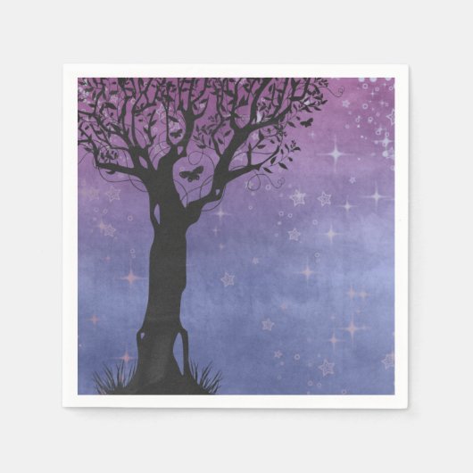 Creative Tree Silhouette Servet (Voorkant)
